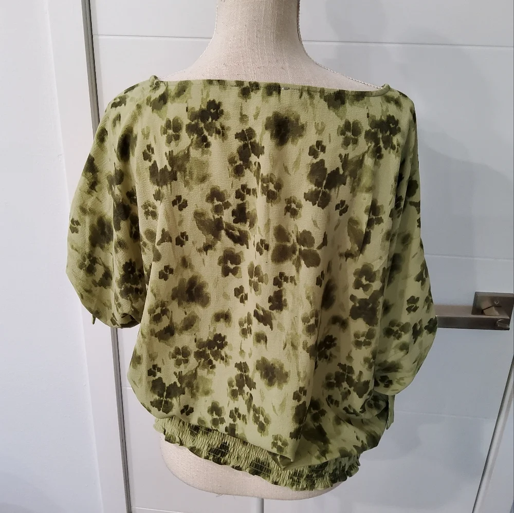 Michael Kors Kimono Tie Dye Top Short Sleeve Blouse Size XL